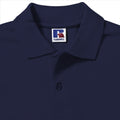 French Navy - Back - Russell Mens 100% Cotton Short Sleeve Polo Shirt