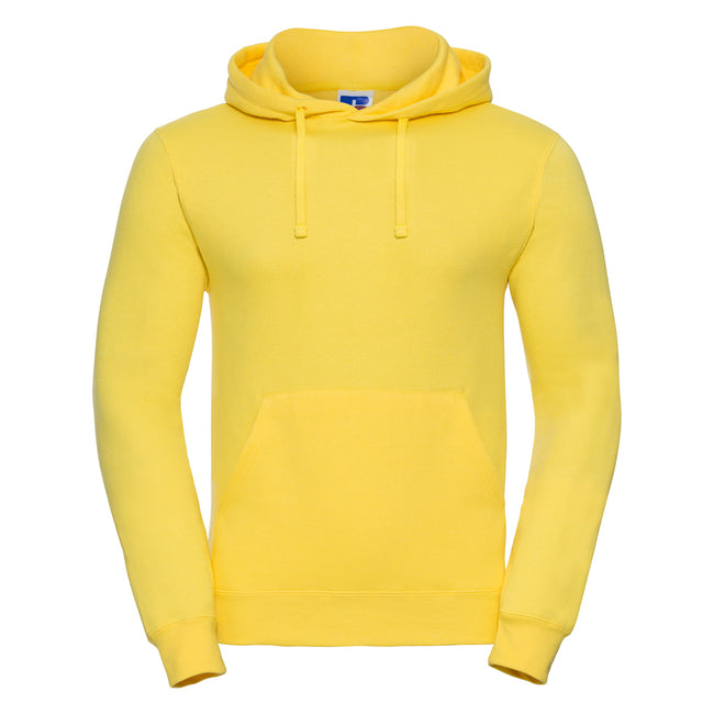 Yellow - Front - Russell Colour Mens Hooded Sweatshirt - Hoodie