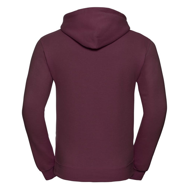 Burgundy - Back - Russell Colour Mens Hooded Sweatshirt - Hoodie