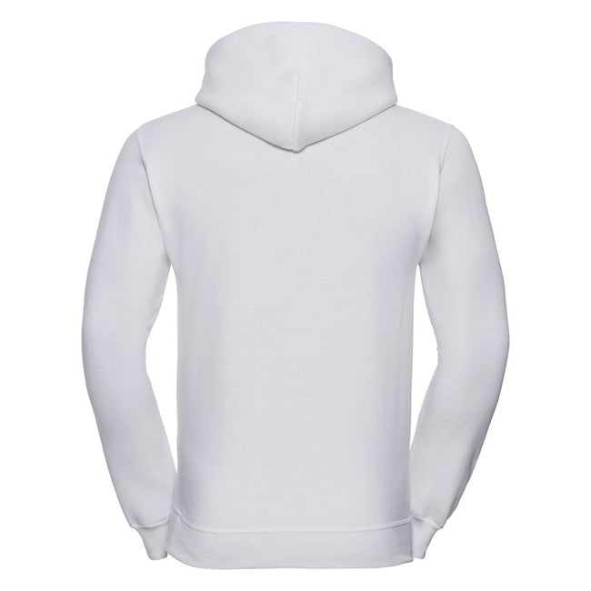 White - Back - Russell Colour Mens Hooded Sweatshirt - Hoodie