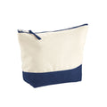 Natural-Navy - Front - Westford Mill Canvas Dipped Base Toiletry Bag