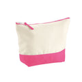 Natural-True Pink - Front - Westford Mill Canvas Dipped Base Toiletry Bag