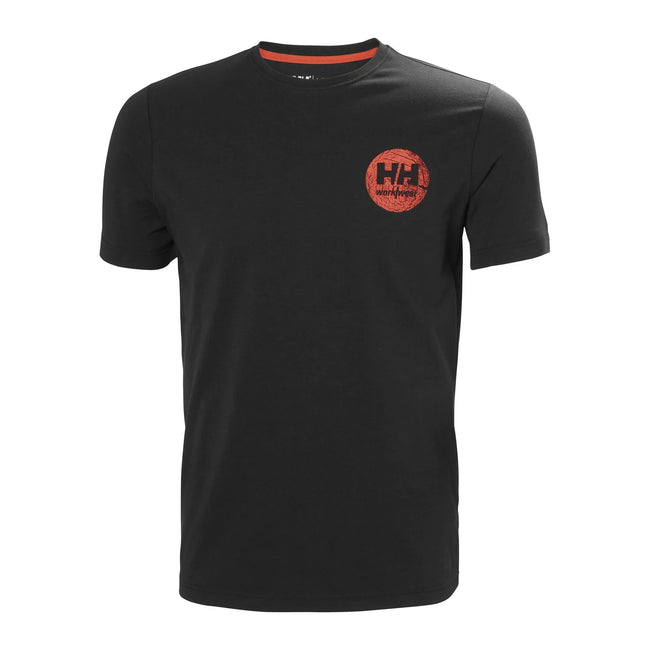 Black - Front - Helly Hansen Mens Graphic Print T-Shirt
