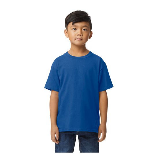 Royal Blue - Front - Gildan Childrens-Kids Softstyle Midweight Tubular T-Shirt
