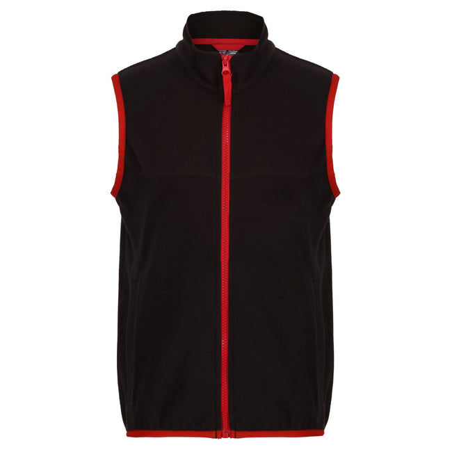 Black-Classic Red - Front - Regjun Mens Microfleece Body Warmer