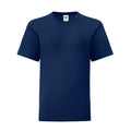 Navy - Front - Fruit of the Loom Childrens-Kids Iconic Heather T-Shirt