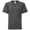 Dark Heather - Front - Fruit of the Loom Childrens-Kids Iconic Heather T-Shirt