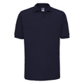 French Navy - Front - Russell Mens Ripple Collar & Cuff Short Sleeve Polo Shirt