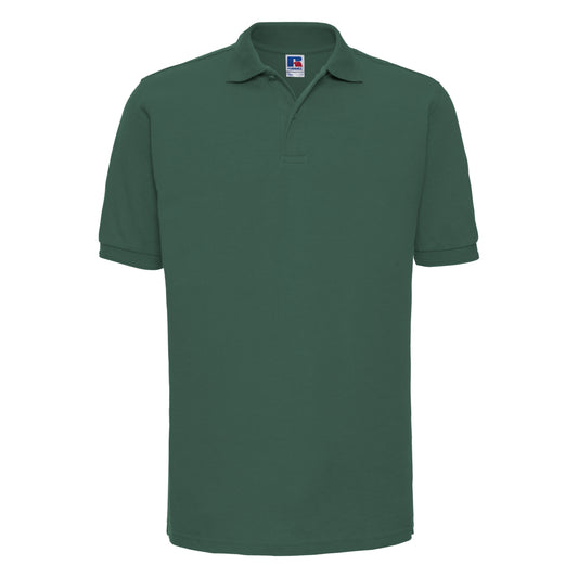 Bottle Green - Front - Russell Mens Ripple Collar & Cuff Short Sleeve Polo Shirt