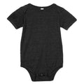 Dark Grey - Front - Bella + Canvas Baby Heather Jersey Short-Sleeved Bodysuit
