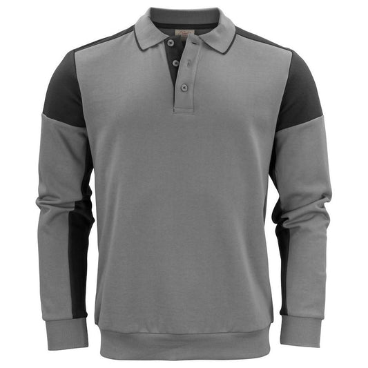 Anthracite-Black - Front - Printer Unisex Adult Prime Two Tone Polo Sweatshirt