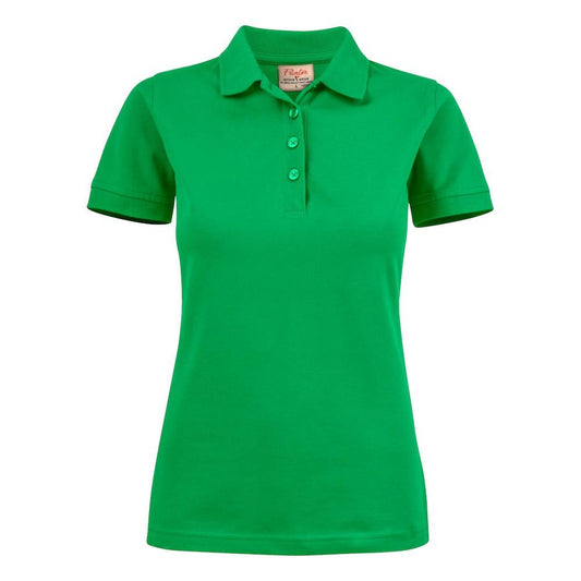 Fresh Green - Front - Printer Womens-Ladies Stretch Polo Shirt