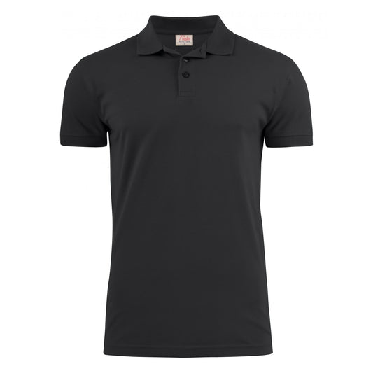 Black - Front - Printer Mens Surf Stretch Polo Shirt
