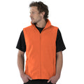 Orange - Back - Russel Fleece Gilet Jacket - Bodywarmer