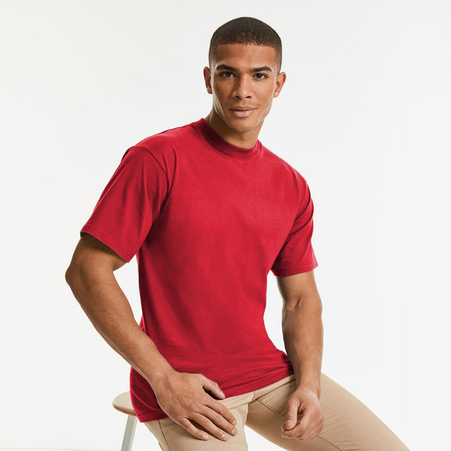 Classic Red - Back - Jerzees Colours Mens Classic Short Sleeve T-Shirt