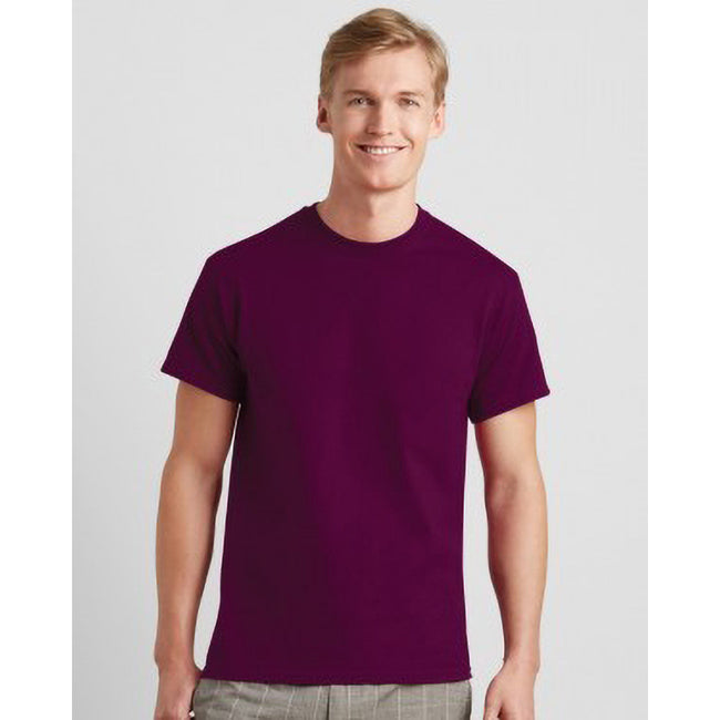 Burgundy - Side - Jerzees Colours Mens Classic Short Sleeve T-Shirt