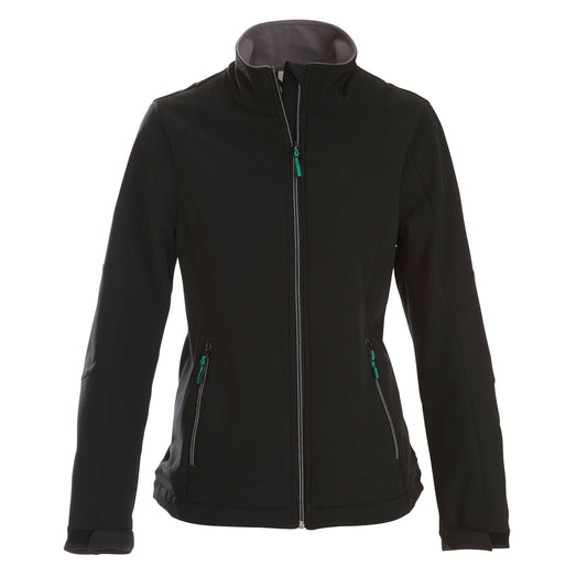 Black - Front - Printer Womens-Ladies Trial Soft Shell Jacket