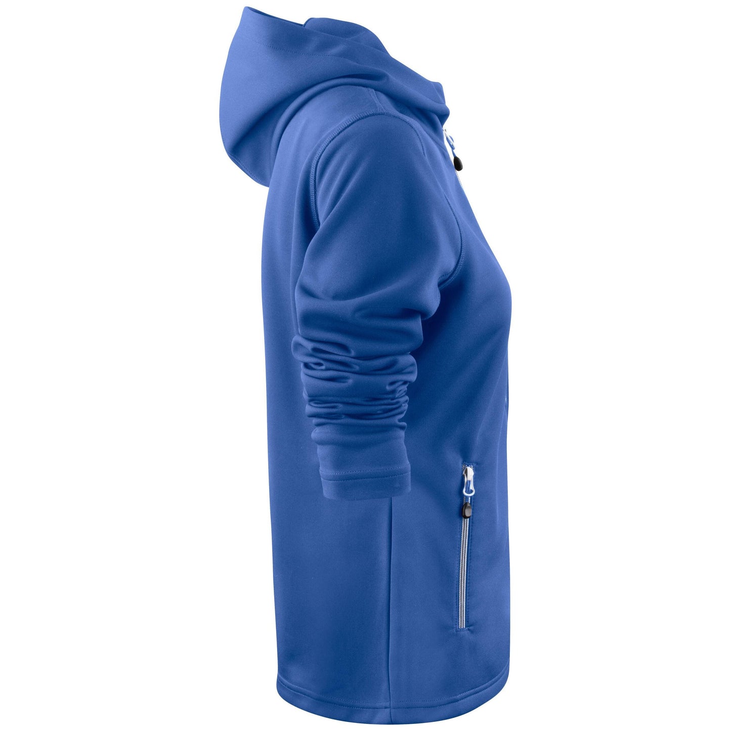 Bright Blue - Pack Shot - Printer RED Womens-Ladies Layback Hoodie