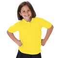 Yellow - Back - Jerzees Schoolgear Childrens 65-35 Pique Polo Shirt