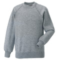 Light Oxford - Front - Jerzees Schoolgear Childrens Raglan Sleeve Sweatshirt