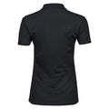 Black - Back - Tee Jays Womens-Ladies Luxury Stretch Polo Shirt