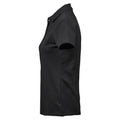 Black - Side - Tee Jays Womens-Ladies Luxury Stretch Polo Shirt