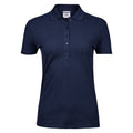 Navy - Front - Tee Jays Womens-Ladies Luxury Stretch Polo Shirt