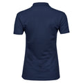 Navy - Back - Tee Jays Womens-Ladies Luxury Stretch Polo Shirt