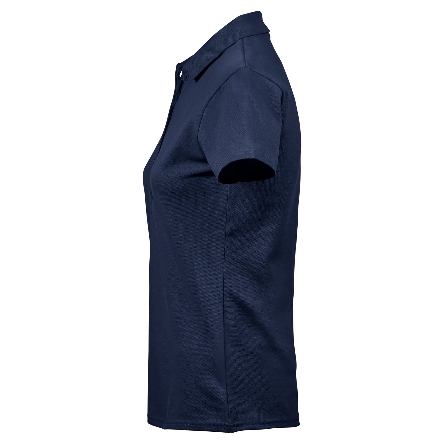 Navy - Side - Tee Jays Womens-Ladies Luxury Stretch Polo Shirt