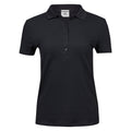 Black - Front - Tee Jays Womens-Ladies Luxury Stretch Polo Shirt
