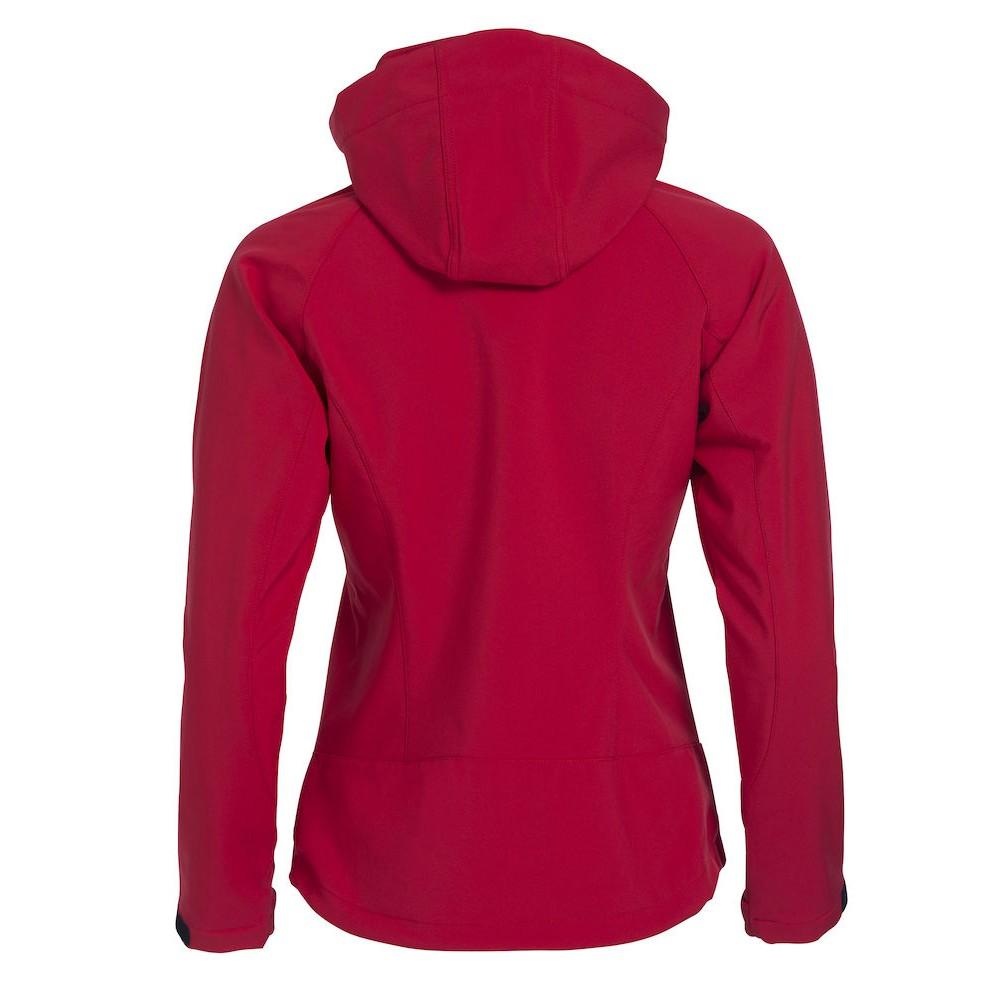 Red - Close up - Clique Womens-Ladies Milford Soft Shell Jacket