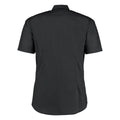Black - Back - Kustom Kit Mens Short Sleeve Business Shirt