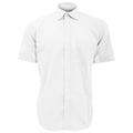 White - Front - Kustom Kit Mens Short Sleeve Business Shirt