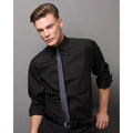 Black - Side - Kustom Kit Mens Long Sleeve Business Shirt