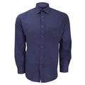 Dark Navy - Front - Kustom Kit Mens Long Sleeve Business Shirt