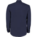 Dark Navy - Back - Kustom Kit Mens Long Sleeve Business Shirt