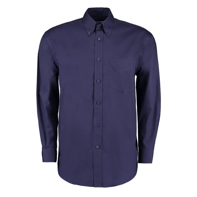 Midnight Navy - Front - Kustom Kit Mens Long Sleeve Corporate Oxford Shirt