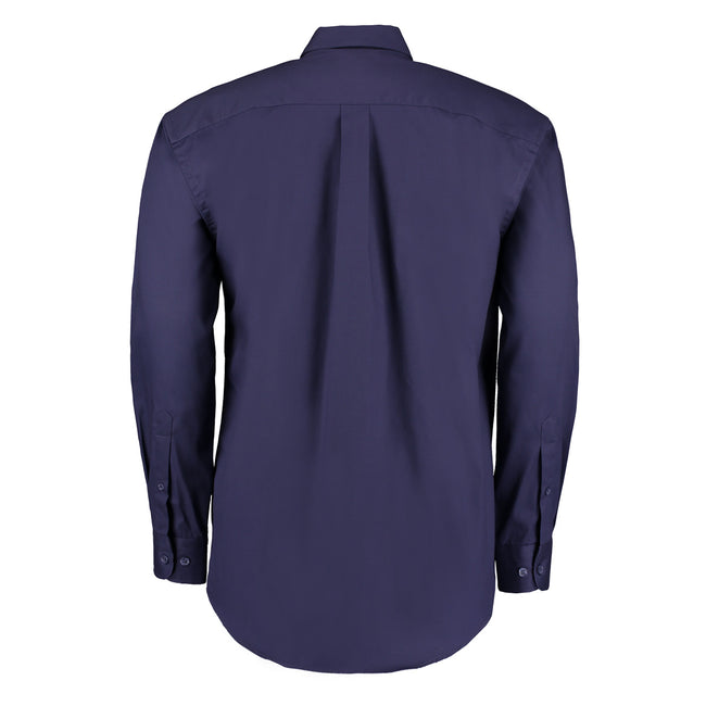 Midnight Navy - Back - Kustom Kit Mens Long Sleeve Corporate Oxford Shirt