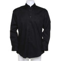 Black - Side - Kustom Kit Mens Long Sleeve Corporate Oxford Shirt