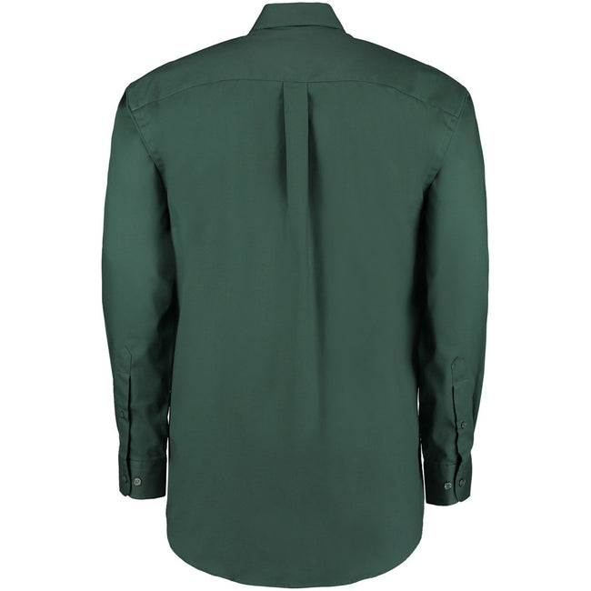 Bottle Green - Back - Kustom Kit Mens Long Sleeve Corporate Oxford Shirt