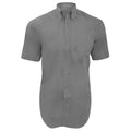 Silver Grey - Front - Kustom Kit Mens Short Sleeve Corporate Oxford Shirt