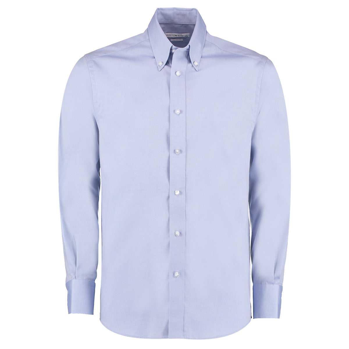 White - Side - Kustom Kit Mens Tailored Fit Long Sleeved Business Shirt