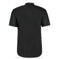 Black - Back - Kustom Kit Mens Workwear Oxford Short Sleeve Shirt