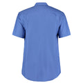 Italian Blue - Back - Kustom Kit Mens Workwear Oxford Short Sleeve Shirt