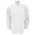 White - Front - Kustom Kit Mens Workwear Oxford Long Sleeve Shirt