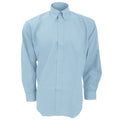 Light Blue - Front - Kustom Kit Mens Workwear Oxford Long Sleeve Shirt