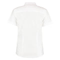 White - Back - Kustom Kit Ladies Workwear Oxford Short Sleeve Shirt