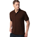Chocolate - Side - Kustom Kit Mens Klassic Superwash Short Sleeve Polo Shirt