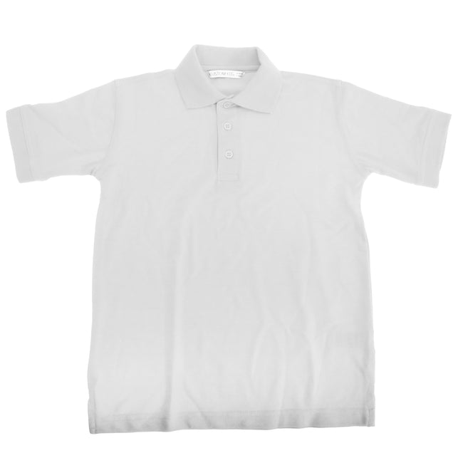 White - Back - Kustom Kit Klassic Childrens Superwash 60 Polo Shirt