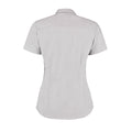 Silver Grey - Back - Kustom Kit Ladies Corporate Oxford Short Sleeve Shirt